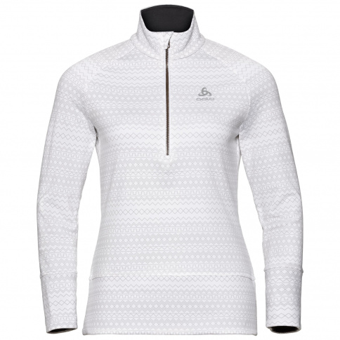 Bluza techniczna Midlayer 1/2 zip Silveretta Ceramiwarm Odlo biała