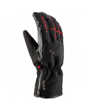 Męskie rękawice softshell z membraną Venom Viking czarne z czerwonym