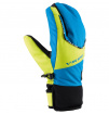 Młodzieżowe rękawice narciarskie Fin Lobster Viking niebiesko żółte