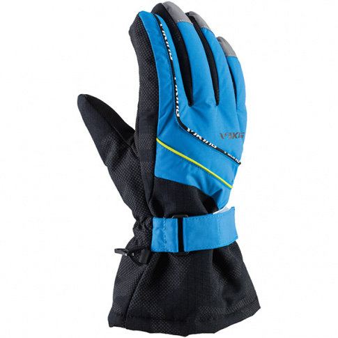 Młodzieżowe rękawiczki sportowe odblaskowe Mate Viking niebieskie