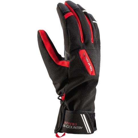 Rękawiczki sportowe Gore-Tex Ontario Viking czarne z czerwonym