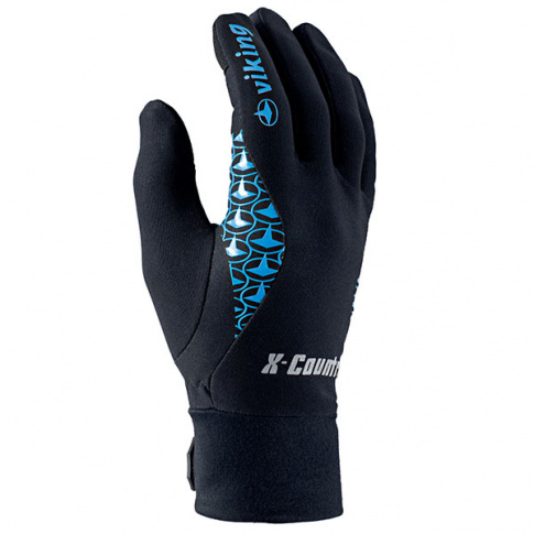 Techniczne rękawiczki sportowe Zonda Viking czarne z niebieskim
