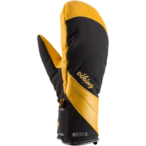 Jednopalczaste rękawice dla kobiet Aurin Mitten Viking czarno żółte