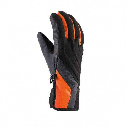 Sportowe rękawiczki damskie Axelina Viking czarno pomarańczowe