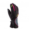 Ciepłe rękawiczki sportowe Lady Kathrina Viking czarne z różowym
