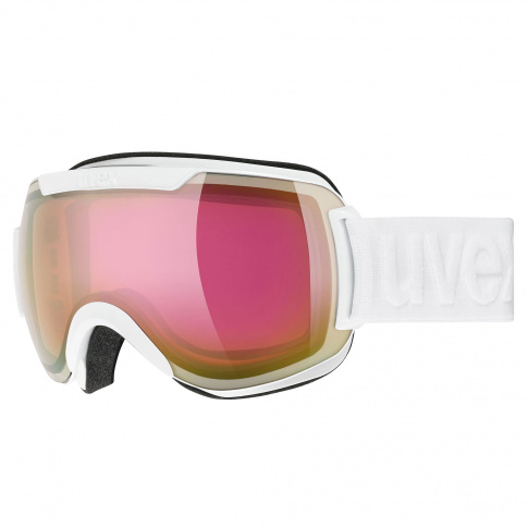 Topowe gogle narciarskie Downhill 2000 FM Uvex biało różowe