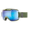 Topowe gogle narciarskie Downhill 2000 FM Uvex oliwkowo niebieskie