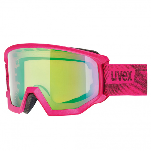 Kanciaste gogle narciarskie Athletic CV Uvex różowe