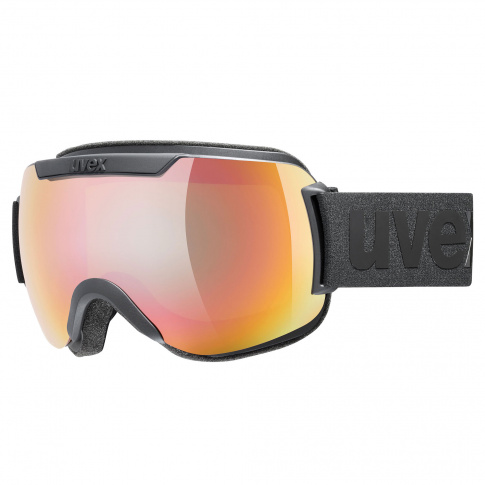 Komfortowe gogle narciarskie Downhill 2000 CV Uvex czarno pomarańczowe