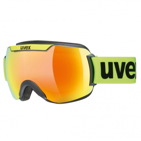 Komfortowe gogle narciarskie Downhill 2000 CV Uvex neonowe z logo