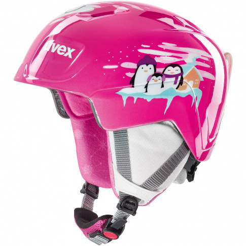 Lekki kask narciarski dla dzieci Manic Uvex różowy