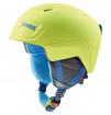 Juniorski kask narciarski Manic Pro Uvex limonkowo niebieski