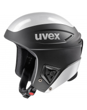 Profesjonalny kask sportowy Race+ Uvex czarno srebrny