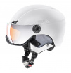 Kask narciarski z wizjerem Hlmt 400 visor style Uvex biały