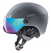 Kask narciarski z wizjerem Hlmt 400 visor style Uvex szary