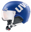 Kask na narty z wizjerem Hlmt 500 visor Uvex niebieski