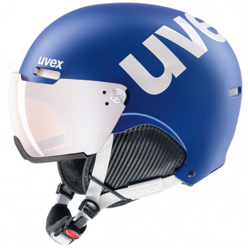 Kask na narty z wizjerem Hlmt 500 visor Uvex niebieski