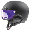 Kask narciarski z wizjerem Hlmt 500 visor V Uvex czarny