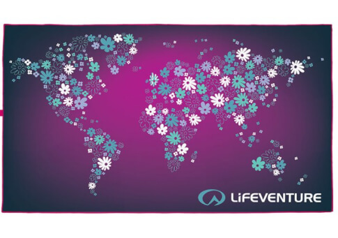 Ręcznik turystyczny szybkoschnący Soft Fibre Advance Kwiaty Lifeventure