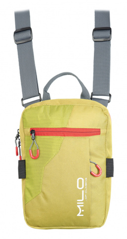 Torba podróżna na ramię Milo Akra lime green deep red