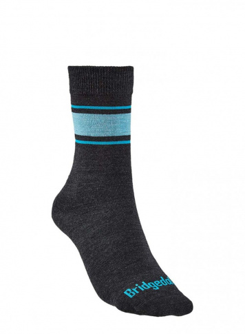 Cienkie skarpety trekkingowe Everyday Ultra Light Merino E dark grey/blue Bridgedale