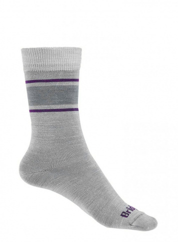 Cienkie skarpety Everyday Ultra Light Merino E dark grey/purple Bridgedale