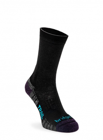 Skarpety trekkingowe Hike Light Merino Endurofil black/purple Bridgedale