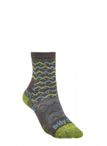 Skarpety trekkingowe Hike Light Merino Endurofil 3/4 brown/lime Bridgedale