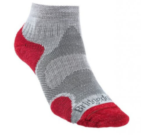 Krótkie skarpetki Trail Sport Light Merino Cool grey/raspberry Bridgedale