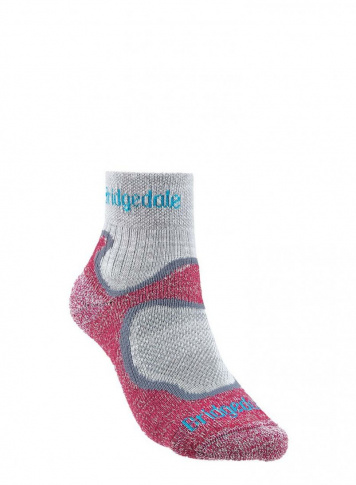Skarpety trekkingowe Trail Sport Light T2 Merino Coolmax pink Bridgedale
