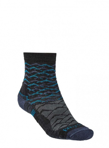 Skarpety trekkingowe Hike Light Merino Endurofil 3/4 dk grey/blue Bridgedale