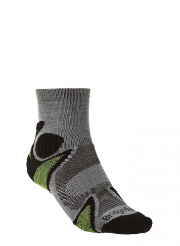 Skarpety trekkingowe Trail Sport Light T2 Merino Cool black/green Bridgedale