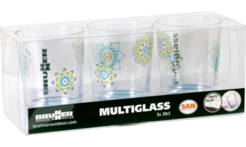 Zestaw szklanek nietłukących Set Multiglass SAN Sandhya Brunner