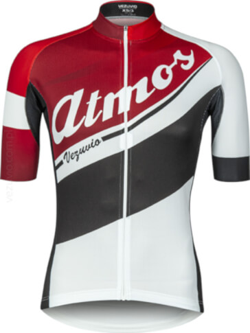 Koszulka na rower Vezuvio Atmos Red&White