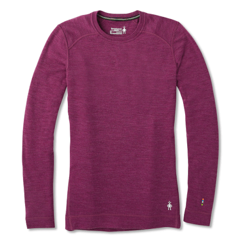 Bluzka termoaktywna W'S Merino 250 Baselayer Crew Smartwool różowa