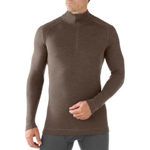 Bluzka M'S Merino 250 Baselayer 1/4 Zip Charcoal Heather Smartwool brązowa