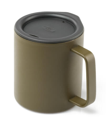 Kubek z przykrywką Glacier Stainless Camp Cup 296 ml GSI Outdoors oliwkowy