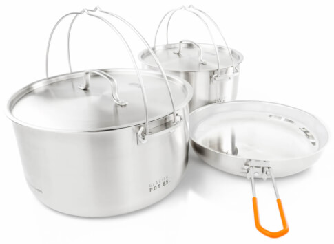 Zestaw garnków turystycznych Glacier Stainless Troop Cookset GSI Outdoors