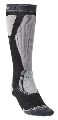 Skarpety narciarskie Ski Easy On Merino Performance black/lt grey Bridgedale