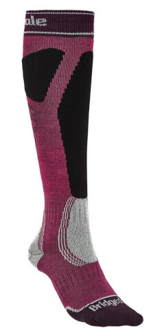Skarpety narciarskie Ski Easy On Merino Performance magenta/black Bridgedale