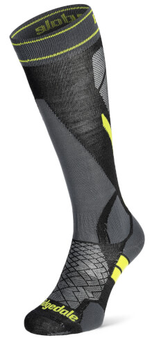 Skarpety narciarskie Ski Lightweight Merino Performance black/lime Bridgedale