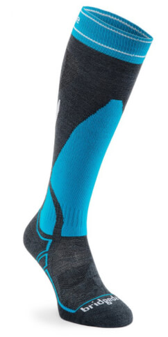 Skarpety narciarskie Ski Midweight Merino Performance gunmetal/blue Bridgedale