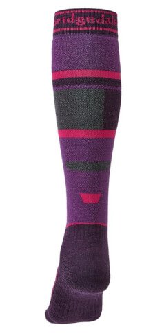 Skarpety narciarskie Ski Mountain Junior Merino Performance purple grey Bridgedale