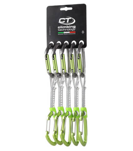 Zestaw ekspresów wspinaczkowych Lime-M Set Dyneema Climbing Technology 12cm x 5 anodized