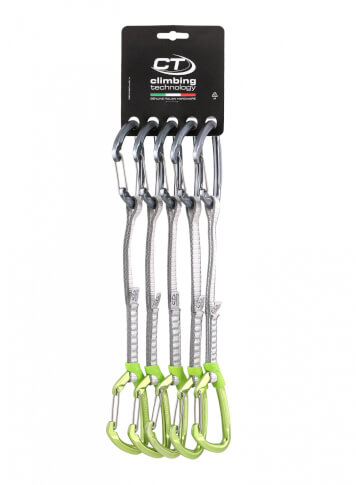 Zestaw ekspresów wspinaczkowych Lime-W Set Dyneema Climbing Technology 22cm x 5 anodized