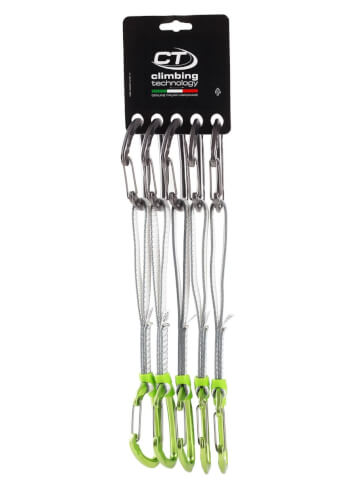 Zestaw ekspresów wspinaczkowych Lime-W Set Dyneema Climbing Technology 17cm x 5 anodized