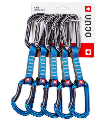 Ekspresy wspinaczkowe zestaw Falcon QD PA 16  Ocun 10cm 5-pack niebieski