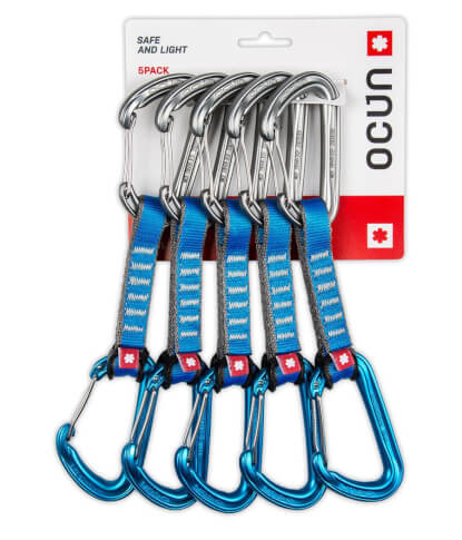 Ekspresy wspinaczkowe Hawk QD Wire PAD Ocun 16 10 cm blue