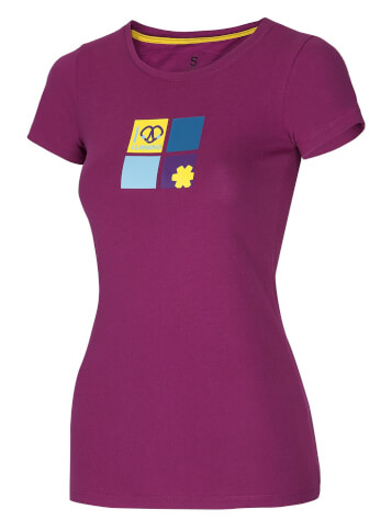 Koszulka wspinaczkowa damska Pop Art Love Tee Ocun berry violet