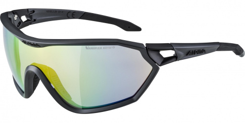 Okulary fotochromowe sportowe S-Way L VLM+ Coal Matt Black Alpina szkło rainbow mirror S 1-4 